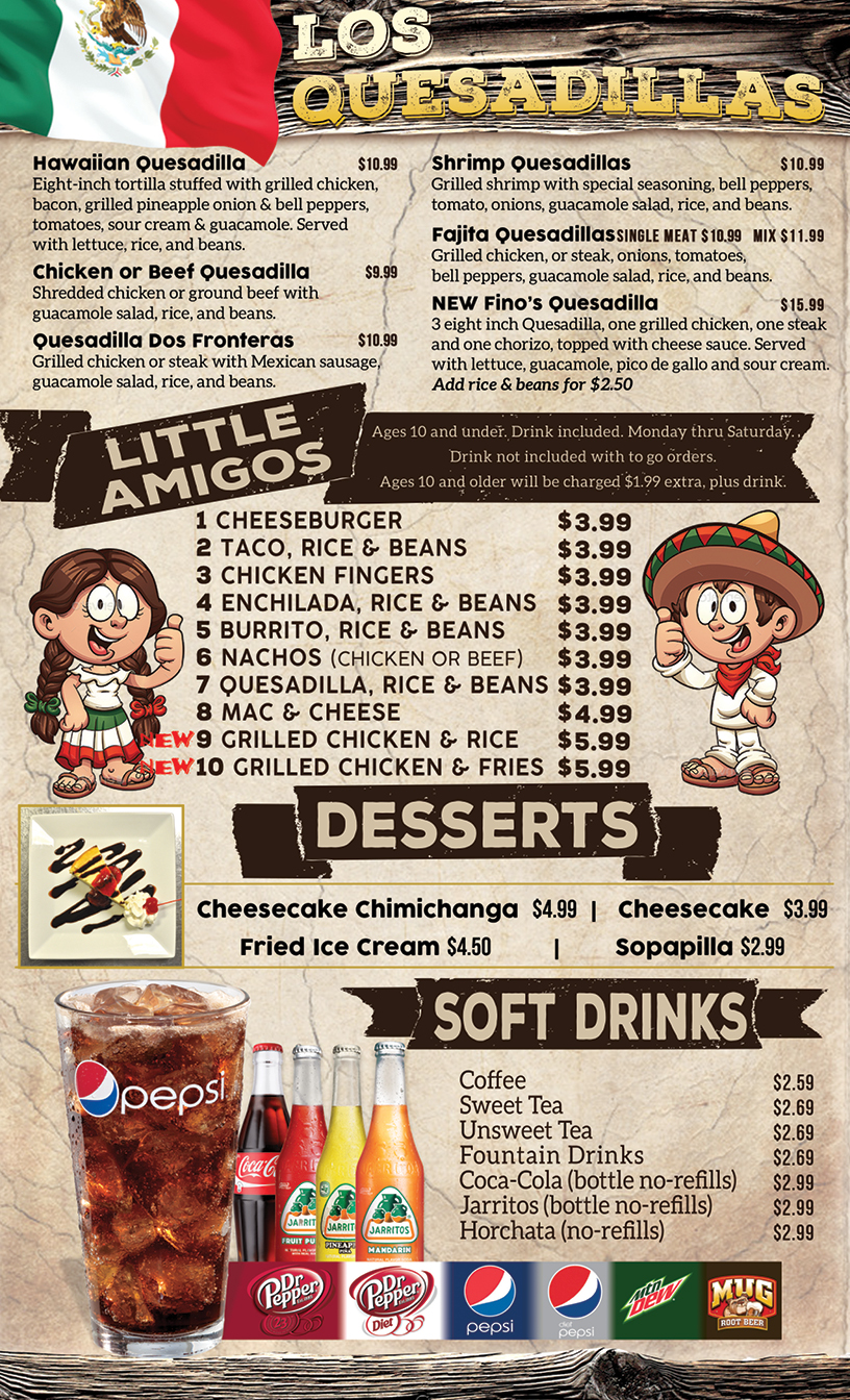 Dos Fronteras Menu Page 6